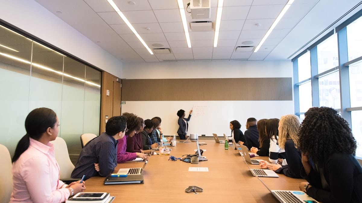 Board meeting in progress