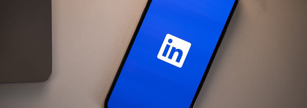 LinkedIn app loading on a smartphone