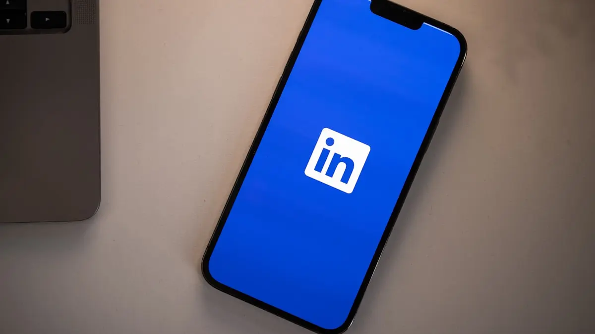 LinkedIn app loading on a smartphone