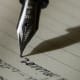 Writing a cover letter with a fountain pen