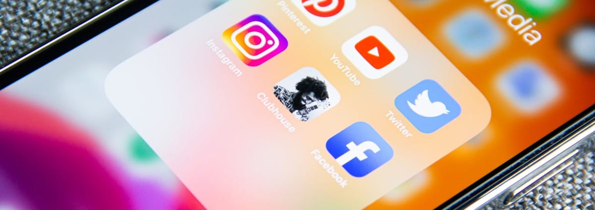 Social media apps on a tablet screen